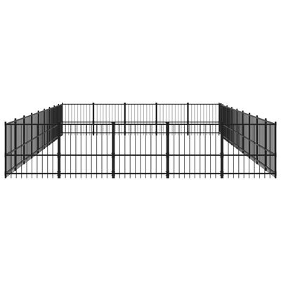 vidaXL Κλουβί Σκύλου Εξωτερικού Χώρου 42,34 μ² από Ατσάλι