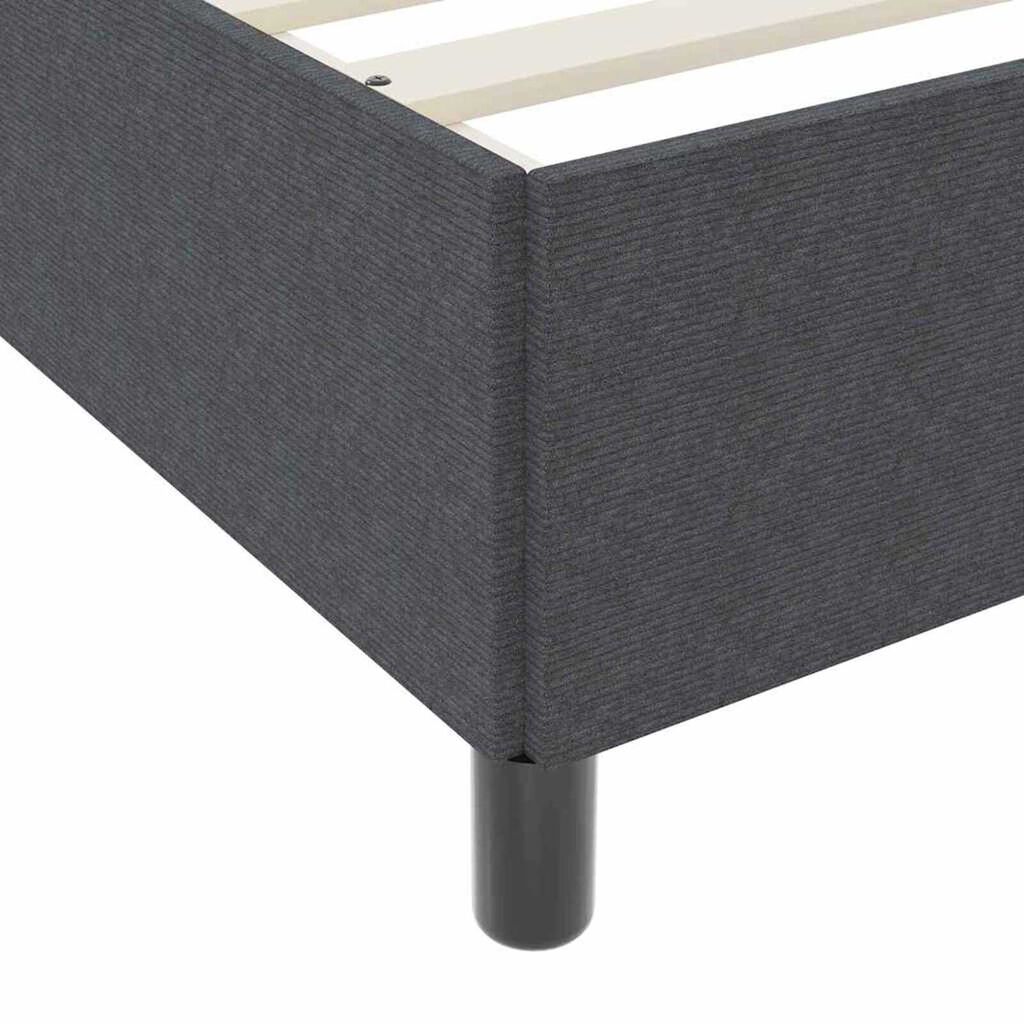 vidaXL Σκελετός Κρεβατιού Σκούρο γκρι 90 x 190 cm Βελούδο
