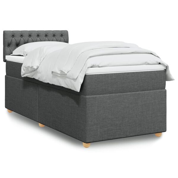 vidaXL &Kappa;&rho;&epsilon;&beta;ά&tau;&iota; Boxspring &mu;&epsilon; &Sigma;&tau;&rho;ώ&mu;&alpha; &Sigma;&kappa;&omicron;ύ&rho;&omicron; &Gamma;&kappa;&rho;&iota; 100x200 &epsilon;&kappa;. &Upsilon;&phi;&alpha;&sigma;&mu;ά&tau;&iota;&nu;&omicron;