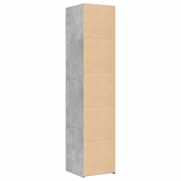 vidaXL Ντουλάπι Γκρι Σκυροδέματος 40x42,5x185 εκ. Επεξεργασμένο Ξύλο
