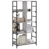 vidaXL Βιβλιοθήκη Γκρι Sonoma 78,5 x 33 x 153 εκ. Επεξεργασμένο Ξύλο