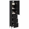 vidaXL Highboard &Mu;&alpha;ύ&rho;&eta; &Omicron;&xi;&upsilon;ά 34,5 x 34 x 180 &epsilon;&kappa;. &Epsilon;&pi;&epsilon;&xi;&epsilon;&rho;&gamma;&alpha;&sigma;&mu;έ&nu;&omicron; &xi;ύ&lambda;&omicron;
