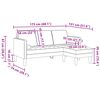 vidaXL Σετ Καναπέ 2 pcs Σκούρο γκρι 173 x 131 x 67 εκ ύφασμα