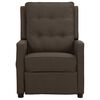 vidaXL Πολυθρόνα Μασάζ Ηλεκτρική Σκούρο Καφέ Υφασμάτινη