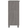 vidaXL Ντουλάπι HAMAR Αν. Γκρι 85 x 35 x 80 εκ. από Μασίφ Ξύλο Πεύκου