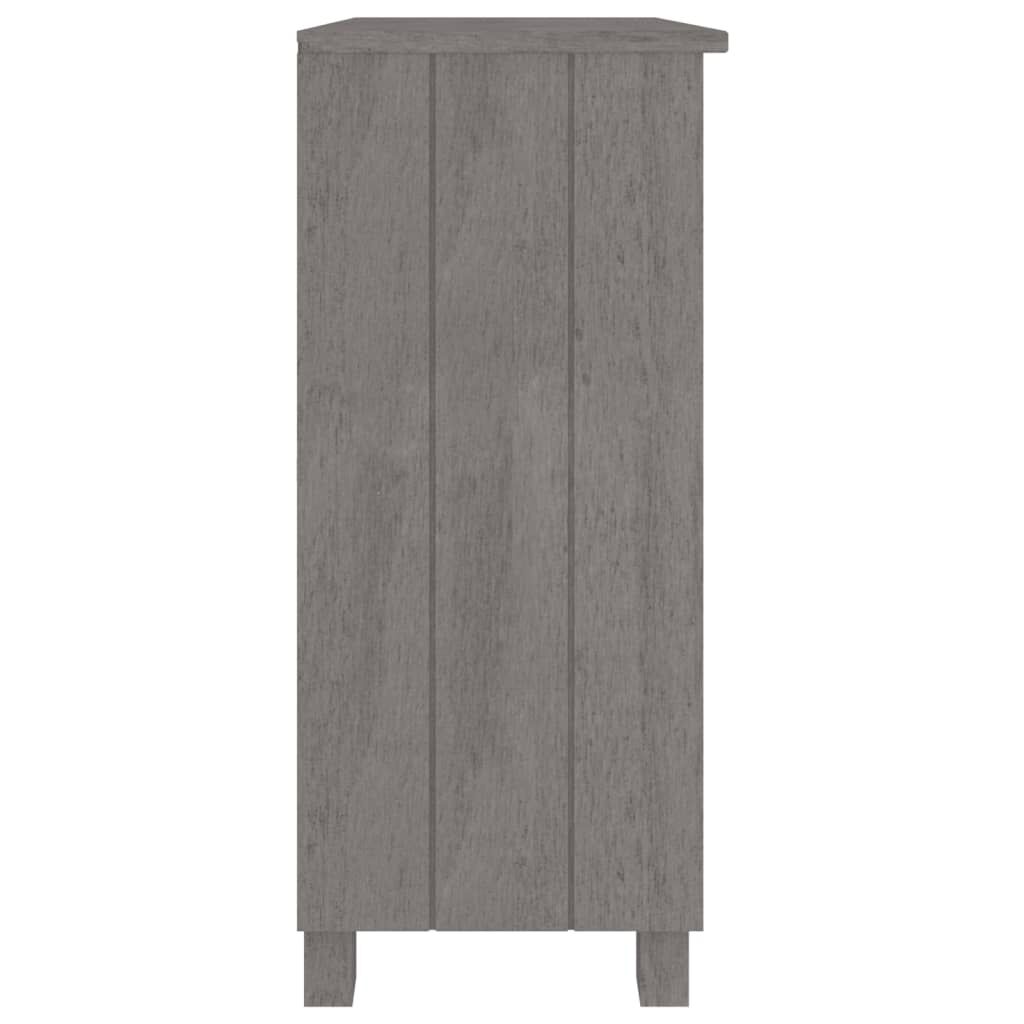 vidaXL Ντουλάπι HAMAR Αν. Γκρι 85 x 35 x 80 εκ. από Μασίφ Ξύλο Πεύκου