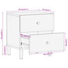 vidaXL Κομοδίνα 2 τεμ. 40 x 33 x 46 εκ. από Μασίφ Ξύλο Μάνγκο
