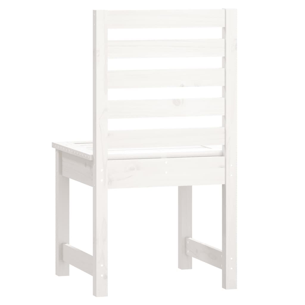 vidaXL Καρέκλες Κήπου 2 τεμ. Λευκές 50x48x91,5 εκ. Μασίφ Ξύλο Πεύκου