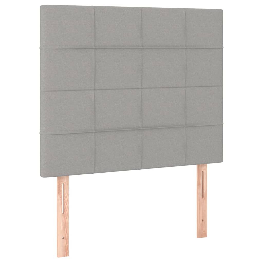 vidaXL Κεφαλάρια Κρεβατιού 2 τεμ.Αν. Γκρι 100x5x78/88 εκ. Υφασμάτινο