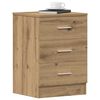 vidaXL Κομοδίνο Αρτισιανή Δρυς 38x35x55 εκ. από Επεξεργασμένο Ξύλο