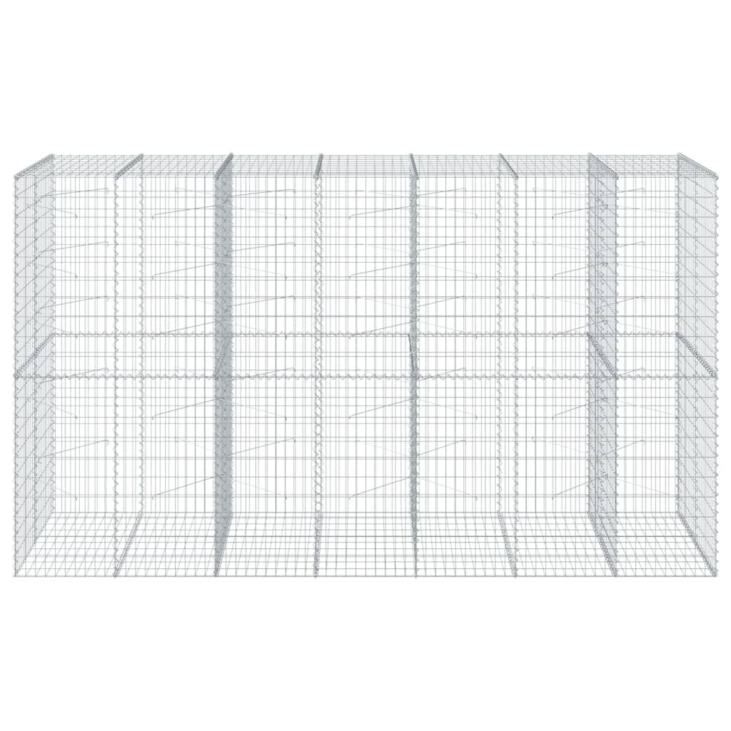 vidaXL Συρματοκιβώτιο με Κάλυμμα 350x100x200εκ από Γαλβανισμένο Χάλυβα