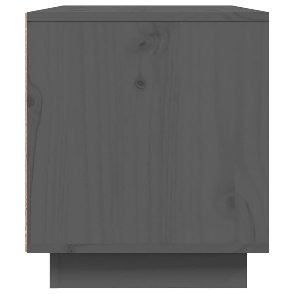 vidaXL Έπιπλο Τηλεόρασης Γκρι 80x35x40,5 εκ. από Μασίφ Ξύλο Πεύκου