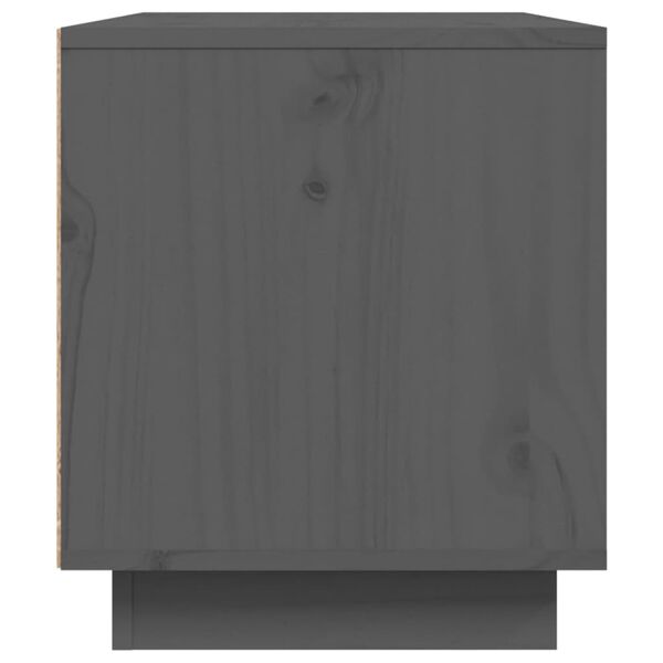 vidaXL Έπιπλο Τηλεόρασης Γκρι 80x35x40,5 εκ. από Μασίφ Ξύλο Πεύκου