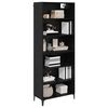 vidaXL Highboard &Mu;&alpha;ύ&rho;&eta; &Omicron;&xi;&upsilon;ά 69,5 x 34 x 180 &epsilon;&kappa;. &Epsilon;&pi;&epsilon;&xi;&epsilon;&rho;&gamma;&alpha;&sigma;&mu;έ&nu;&omicron; &xi;ύ&lambda;&omicron;