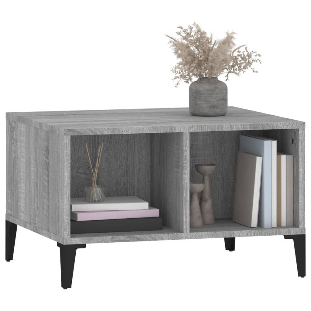 vidaXL Τραπεζάκι Σαλονιού Γκρι Sonoma 60x50x36,5εκ. Επεξεργασμένο Ξύλο