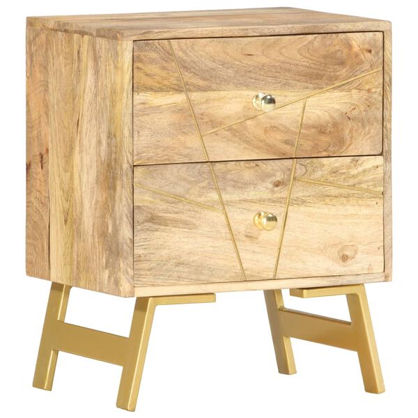 vidaXL Κομοδίνο 40 x 30 x 50 εκ. από Μασίφ Ξύλο Μάνγκο