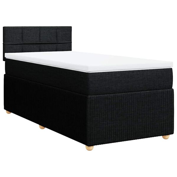 vidaXL &Kappa;&rho;&epsilon;&beta;ά&tau;&iota; Boxspring &mu;&epsilon; &Sigma;&tau;&rho;ώ&mu;&alpha; &Mu;&alpha;ύ&rho;&omicron; 90x190 &epsilon;&kappa;.&Upsilon;&phi;&alpha;&sigma;&mu;ά&tau;&iota;&nu;&omicron;