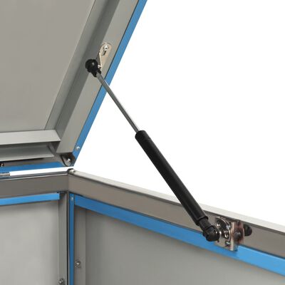 vidaXL Πλαίσιο Κάδων Απορρ. Τετραπλό Ρόδες 276,5x77,5x115,5εκ Αν. Ατσ.