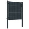 vidaXL Πόρτα Περίφραξης Ανθρακί 100 x 81 εκ. από PVC / Ατσάλι