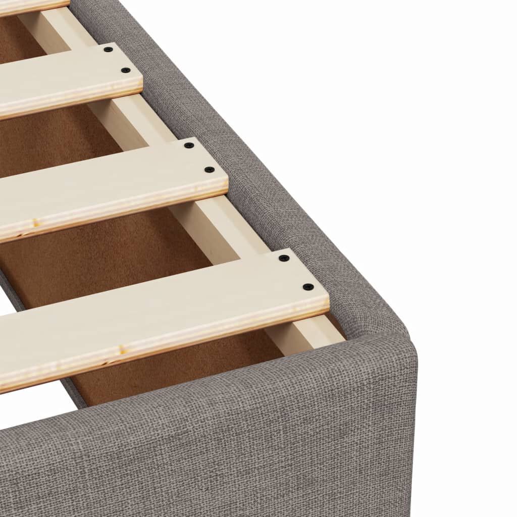 vidaXL Κρεβάτι Boxspring με Στρώμα Taupe 140x200 εκ. Υφασμάτινο