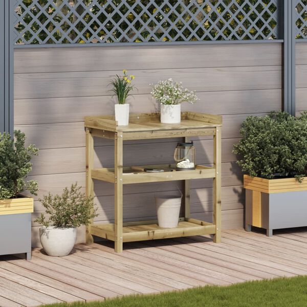 vidaXL &Tau;&rho;&alpha;&pi;έ&zeta;&iota; &Kappa;&eta;&pi;&omicron;&upsilon;&rho;&iota;&kappa;ή&sigmaf; &mu;&epsilon; &Rho;ά&phi;&iota;&alpha; 82,5x45x86,5 &epsilon;&kappa;. &Epsilon;&mu;&pi;&omicron;&tau;. &Xi;ύ&lambda;&omicron; &Pi;&epsilon;ύ&kappa;&omicron;&upsilon;