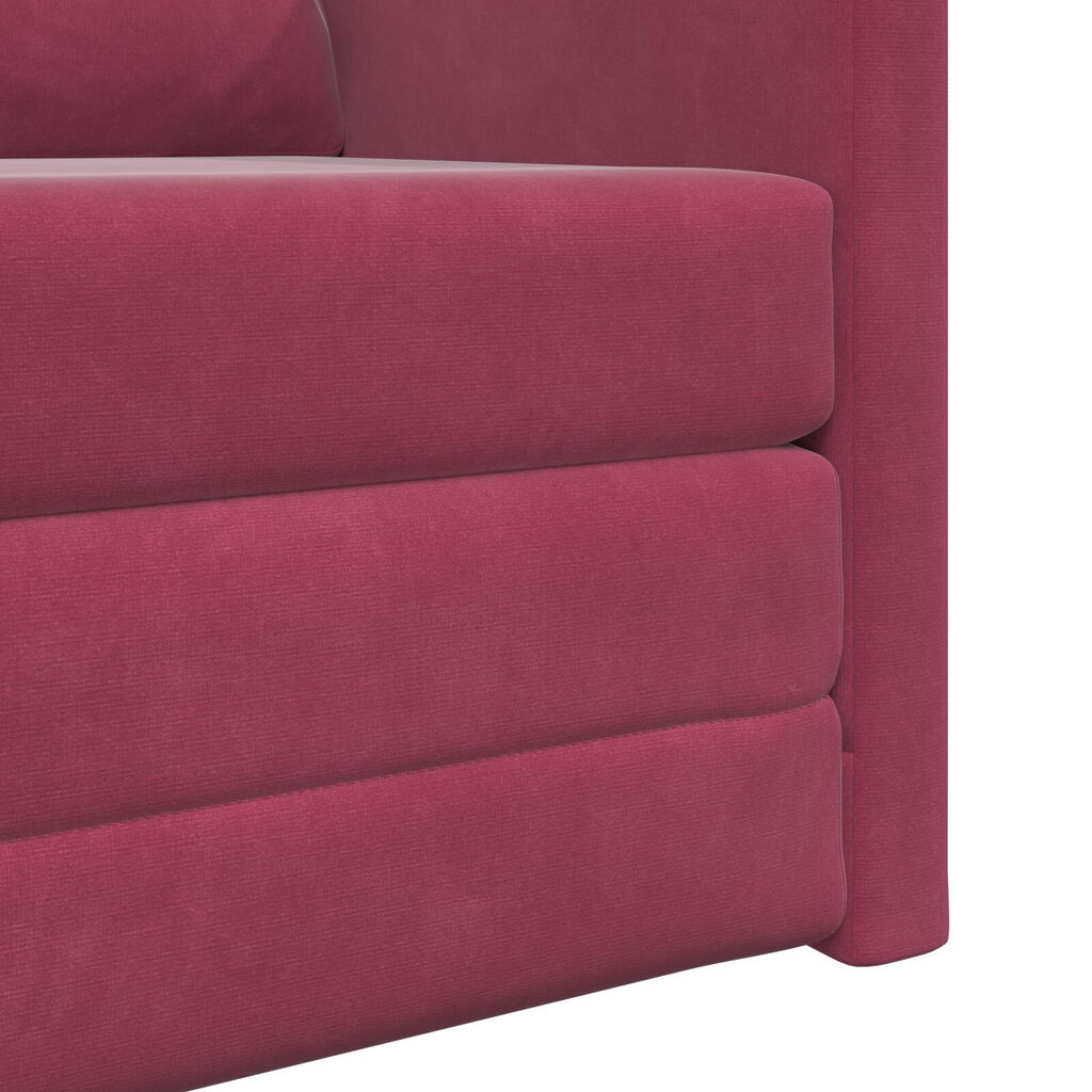 vidaXL Sofa Κρεβάτι 2 σε 1 Κρασιού Κόκκινο 74x77x81 εκ. Βαμβακερό