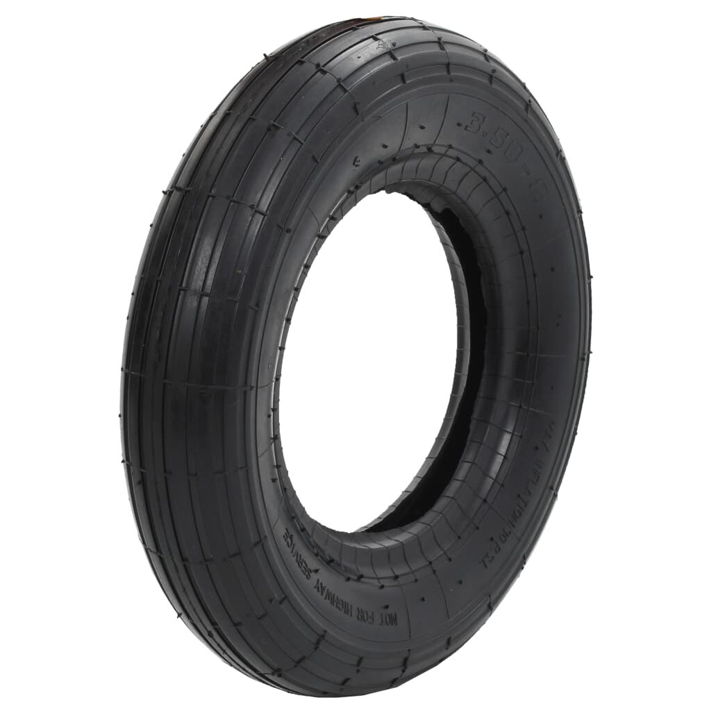 vidaXL Λάστιχα & Σαμπρέλες για Καρότσι 4 τεμ. 3.50-8 4PR από Καουτσούκ
