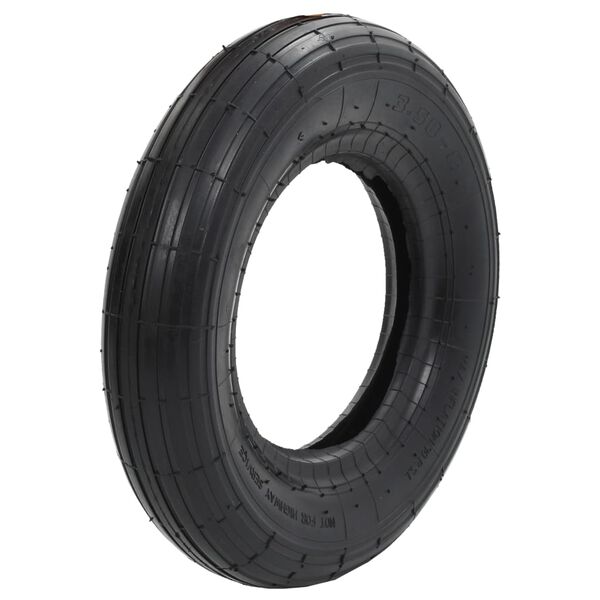 vidaXL Λάστιχα & Σαμπρέλες για Καρότσι 4 τεμ. 3.50-8 4PR από Καουτσούκ