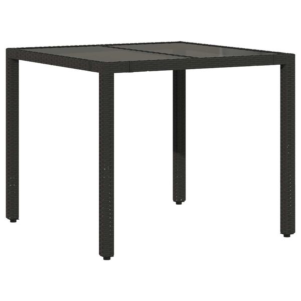 vidaXL Σέτ φαγητού για κήπο 3 pcs Μαύρο 90 x 90 x 75 cm