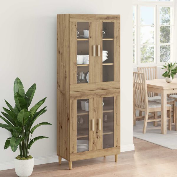 vidaXL Highboard Artisan Oak 69,5 x 34 x 180 &epsilon;&kappa;. &Epsilon;&pi;&epsilon;&xi;&epsilon;&rho;&gamma;&alpha;&sigma;&mu;έ&nu;&omicron; &xi;ύ&lambda;&omicron;