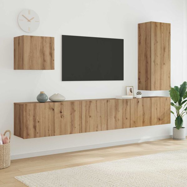 vidaXL &Mu;&omicron;&nu;ά&delta;&alpha; &Tau;&omicron;ί&chi;&omicron;&upsilon; &Tau;&eta;&lambda;&epsilon;ό&rho;&alpha;&sigma;&eta;&sigmaf; 5 pcs Artisan Oak &Epsilon;&pi;&epsilon;&xi;&epsilon;&rho;&gamma;&alpha;&sigma;&mu;έ&nu;&omicron; &xi;ύ&lambda;&omicron;