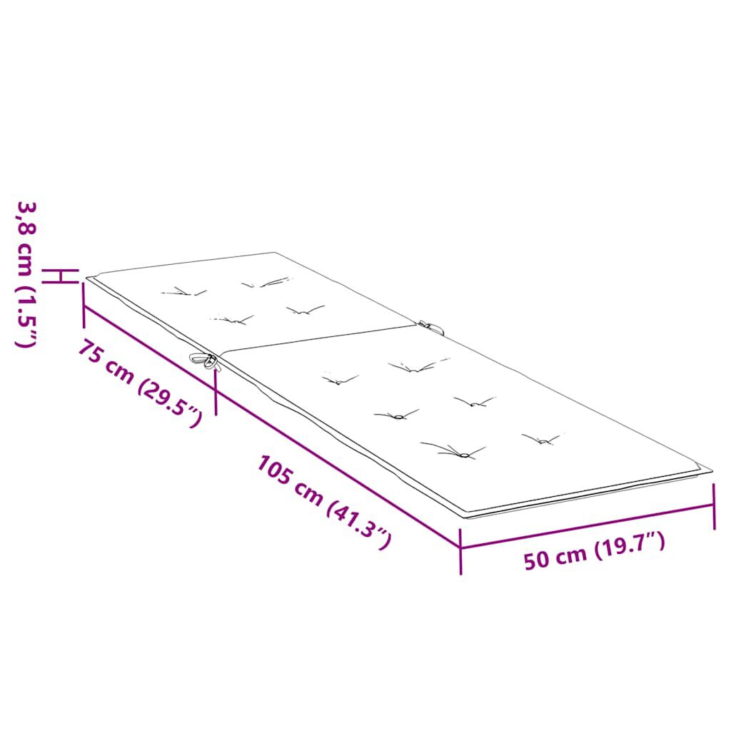 vidaXL Μαξιλάρι Σεζλόνγκ Μπεζ (75+105) x 50 x 4 εκ.
