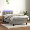 vidaXL &Kappa;&rho;&epsilon;&beta;ά&tau;&iota; Boxspring &mu;&epsilon; &Sigma;&tau;&rho;ώ&mu;&alpha; & LED &Alpha;&nu;.&Gamma;&kappa;&rho;&iota; 90x200 &epsilon;&kappa;. &Beta;&epsilon;&lambda;&omicron;ύ&delta;&iota;&nu;&omicron;