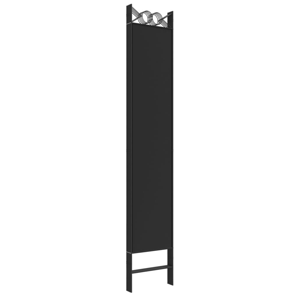 vidaXL Διαχωριστικό Δωματίου με 5 Πάνελ Μαύρο 200 x 220 εκ. Υφασμάτινο