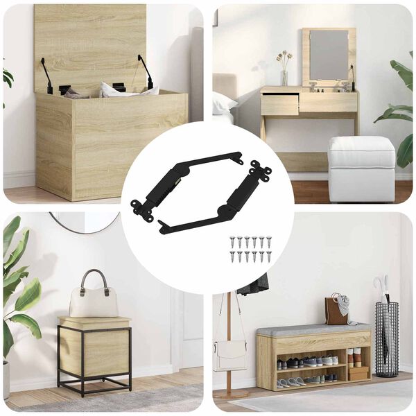 vidaXL &Mu;&epsilon;&nu;&tau;&epsilon;&sigma;έ&sigmaf; &sigma;&tau;ή&rho;&iota;&xi;&eta;&sigmaf; &kappa;&alpha;&pi;&alpha;&kappa;&iota;&omicron;ύ 2 pcs &Mu;&alpha;ύ&rho;&omicron; 192 x 32 x 50 mm &Alpha;&tau;&sigma;ά&lambda;&iota;