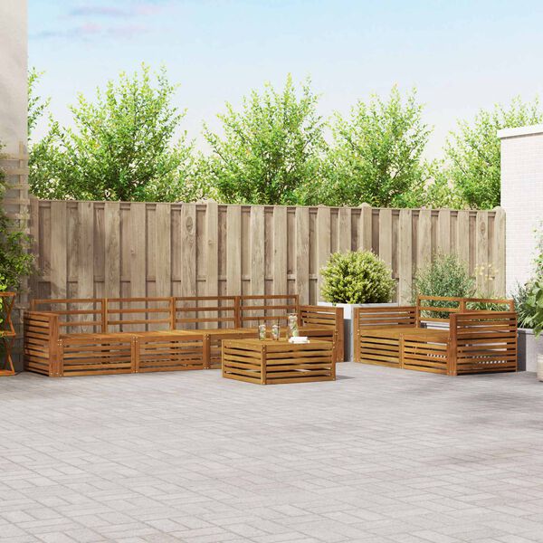 vidaXL &Sigma;&epsilon;&iota;&rho;ά &Kappa;&alpha;&nu;&alpha;&pi;έ &Epsilon;&xi;&omega;&tau;&epsilon;&rho;&iota;&kappa;&omicron;ύ 7 pcs &Phi;&upsilon;&sigma;&iota;&kappa;ό &Sigma;&tau;&epsilon;&rho;&epsilon;ό &Xi;ύ&lambda;&omicron; &Alpha;&kappa;&alpha;&kappa;ί&alpha;&sigmaf;