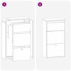 vidaXL Θυρίδα Πακέτων με αποθήκευση Καφέ 44 x 22 x 82 εκ. Ατσάλι