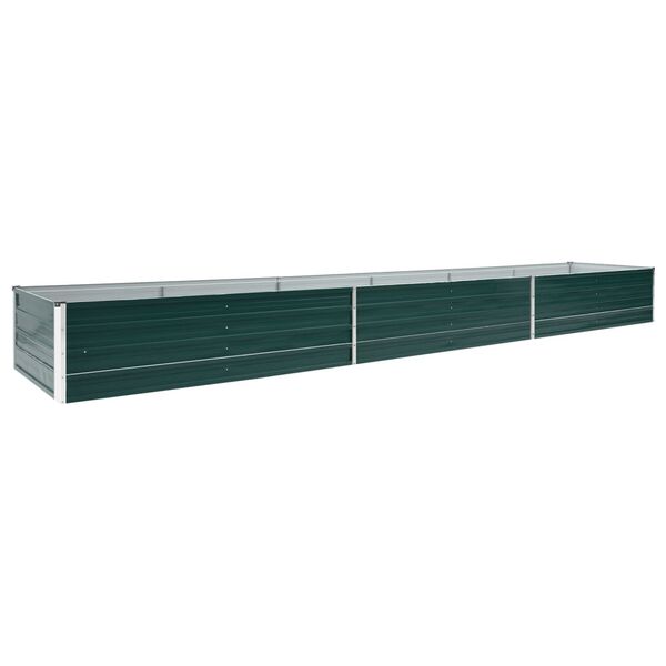 vidaXL Ζαρντινιέρα Υπερυψωμένη Πράσινη 480x80x45 εκ. Γαλβαν. Χάλυβας