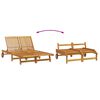 vidaXL Ξαπλώστρα 2-πρόσωπο Καφέ 125 x 200 x 84 εκ. Μασίφ ξύλο ακακίας