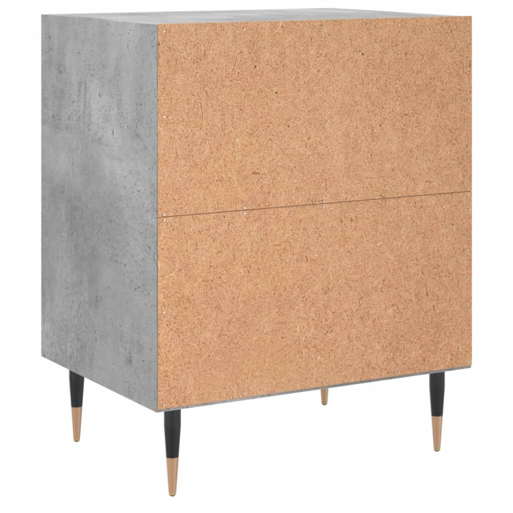 vidaXL Κομοδίνα 2 τεμ. Γκρι Σκυρ. 40x30x50 εκ. από Επεξεργασμένο Ξύλο