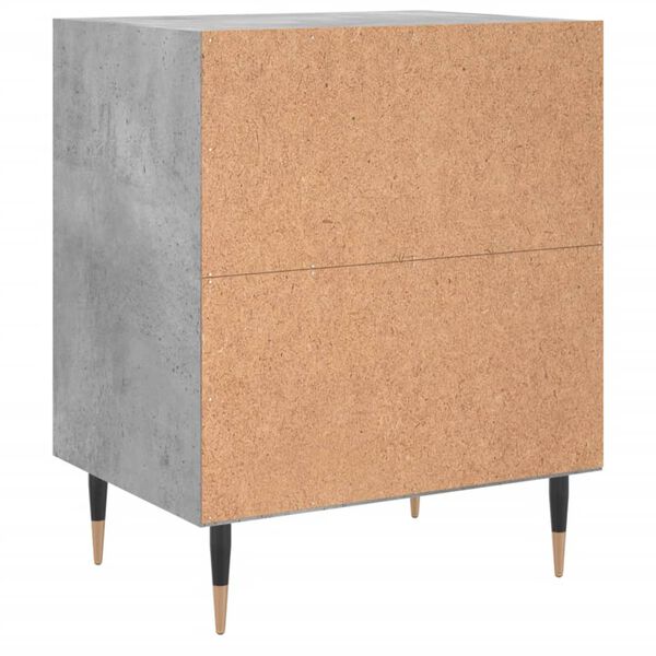 vidaXL Κομοδίνα 2 τεμ. Γκρι Σκυρ. 40x30x50 εκ. από Επεξεργασμένο Ξύλο