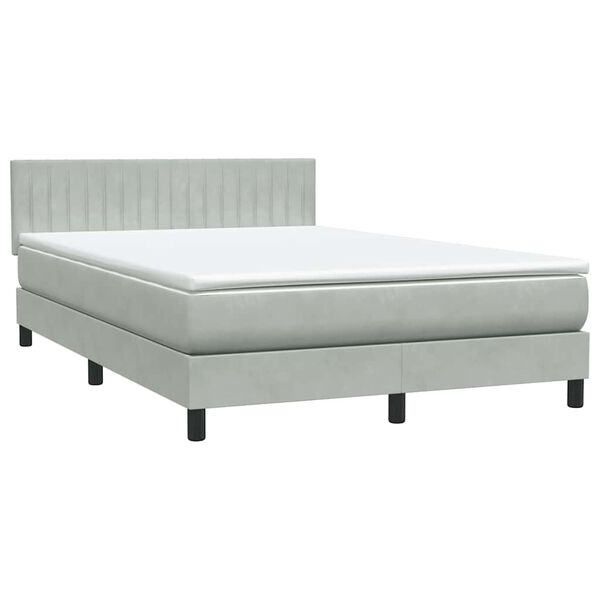 vidaXL &Kappa;&rho;&epsilon;&beta;ά&tau;&iota; Boxspring &mu;&epsilon; &Sigma;&tau;&rho;ώ&mu;&alpha; &Alpha;&nu;&omicron;&iota;&chi;&tau;ό &Gamma;&kappa;&rho;&iota; 140x210 &epsilon;&kappa;. &Beta;&epsilon;&lambda;&omicron;ύ&delta;&iota;&nu;&omicron;