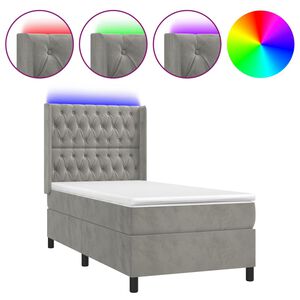 vidaXL &Kappa;&rho;&epsilon;&beta;ά&tau;&iota; Boxspring &mu;&epsilon; &Sigma;&tau;&rho;ώ&mu;&alpha; & LED &Alpha;&nu;.&Gamma;&kappa;&rho;&iota; 80x200 &epsilon;&kappa;. &Beta;&epsilon;&lambda;&omicron;ύ&delta;&iota;&nu;&omicron;