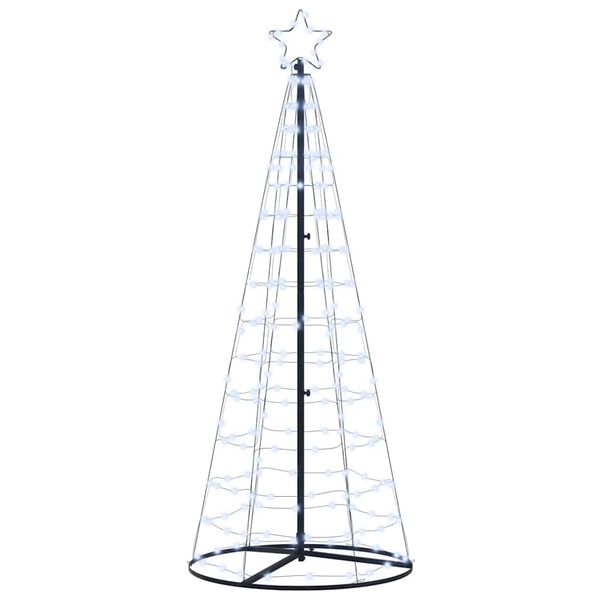 vidaXL LED Χριστουγεννιάτικο Δέντρο με βάση Ψυχρό λευκό 250 cm Σίδερο
