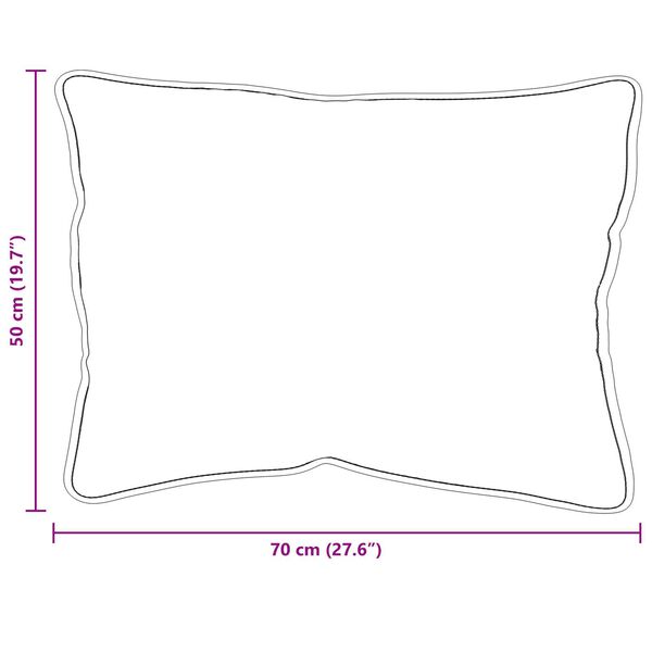 vidaXL Μαξιλάρι Λευκό 50 x 70 cm