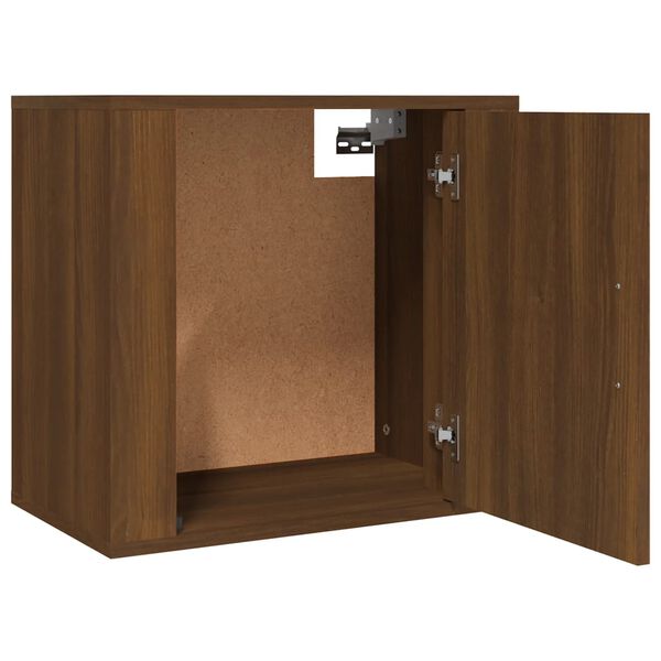 vidaXL Κομοδίνο Επιτοίχιο Καφέ Δρυς 50x30x47 εκ.