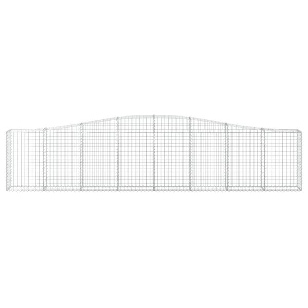 vidaXL Συρματοκιβώτια Τοξωτά 2 τεμ. 400x30x80/100 εκ. Γαλβαν. Ατσάλι