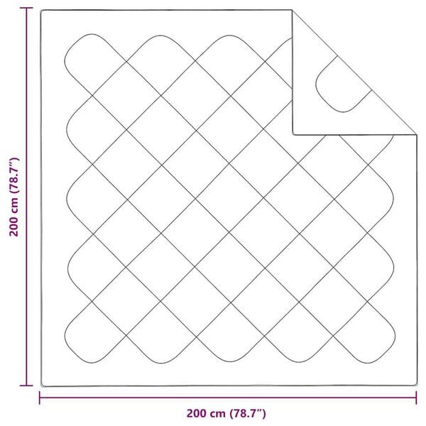 Παπλωμα με Μαξιλάρια Argyle 3 pcs Λευκό 200 x 200 cm Μικροΐνες