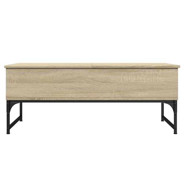 vidaXL Τραπεζάκι Σαλονιού Sonoma Δρυς 100x50x40 εκ. Επ. Ξύλο & Μέταλλο