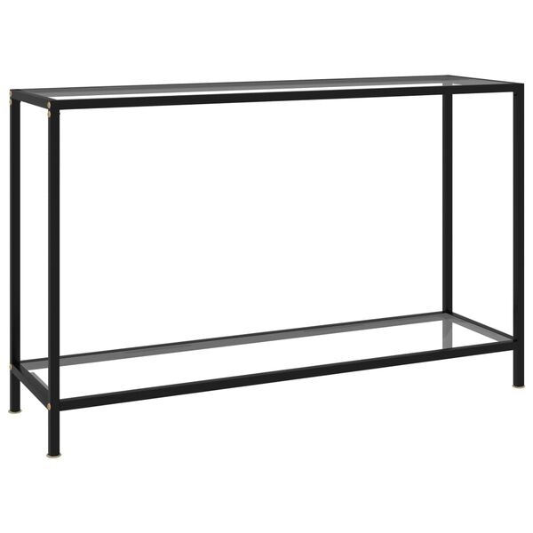 vidaXL Τραπέζι Κονσόλα Διαφανές 120 x 35 x 75 εκ. από Ψημένο Γυαλί
